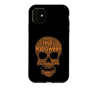 Halloween Skull Word Cloud Spooky Monster Vampire Case for iPhone 11