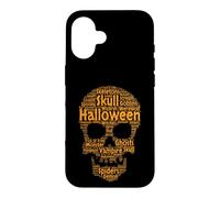 Halloween Skull Word Cloud Spooky Monster Vampire Case for iPhone 16