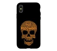 Halloween Skull Word Cloud Spooky Monster Vampire Case for iPhone X/XS
