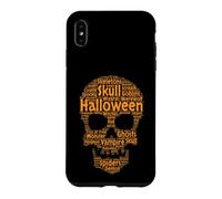 Halloween Skull Word Cloud Spooky Monster Vampire Case for iPhone XS Max