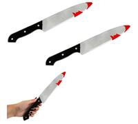 Halloween Slasher Knife Fancy Dress Accessory - 30cm Long Knife Prop Perfect Halloween Costume Accessory - Bloody Knife Prop Pack of 2
