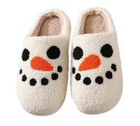 Halloween Slippers,Halloween Pumpkin Slippers for Womens Mens,Soft Plush Warm Spooky Halloween Pumpkin Ghost House Slipper,Holiday Slip-On Indoor Outdoor Cozy House Soft Bedroom Shoes