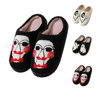 Halloween Slippers Mens Womens Unisex Winter Warm Housing Shoes Slip On Fashion Lantern Pumpkin Foam Slippers Wide Fit Anti-Slip Soft Sole Shoe Footwear