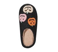 Halloween Slippers Mens Womens Winter Warm Housing Shoes Slip On Fashion Lantern Pumpkin Foam Slippers Wide Fit Anti-Slip Soft Sole Unisex Shoe Footwear