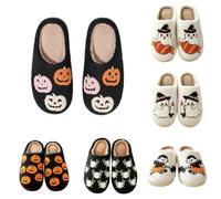 Halloween Slippers Women, Funny Shoes For Adults Plus Size Fluffy-Slippers