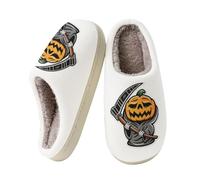 Halloween Slippers Women Womens Novelty Slippers Fluffy Mules Shoes Cute | Ladies Slippers UK Winter House Slippers Funny Warm Slip On Comfy Non Slip Cosy Wide Fit Soft Silly Fun Fuzzy Memory Foam