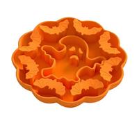 Halloween Slow Feeder Pet Bowl, Pumpkin Anti-Choke/Boat Feeding Bowl with Suction Cup Base for Small or Medium Breeds
