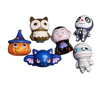 Halloween Slow Rising Squishes Toys, Halloween Fidget Squeeze Toy, 6 Packs Soft & Stretchy Toy, Ghost Doll, Stress Release for Boys Girls, Educational and Fun Stress Relief Doll, Kids Party Favors