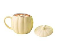 Halloween Smooth Tea Cups, Halloween Ceramic Mug, Thanksgiving Glasses, Festive Pumpkin Ceramic Mug 8x8.2x11.5cm/3.15x3.23x4.53 Inches for and Adults, Family e