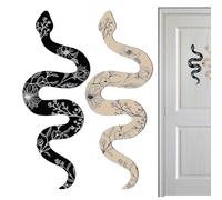 Halloween Snake Wall Decor | Wooden Bohemia Animal Wall Art | Bohemia Witchy Animal Ornament Weird Black Reptile Figure Crafts For Bathroom