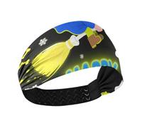 Halloween Snow Witch Blue Non-Slip headbands for women trendy Elastic tennis sweatbands for make up Daily use Workouts Athletic Sports