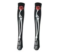 Halloween Socks Festival Skull Skull Bone Socks Keleton over the Knee Socks Gothic Long Socks for Adult Halloween Costumes