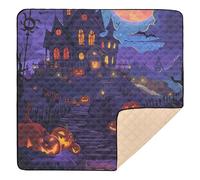 Halloween Soft Thick Baby Playmat for Indoor Outdoor Cozy Breathable Padded Baby Mat for Baby Toddler Infant, 50'' x 50''