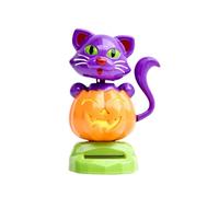 Halloween Solar Dancing Figures: Spooky Bobble Statues, Animated Solar Toys For Pumpkin Cats, Sunlight Driven Wiggle, Dolls Decoration For Month Corner