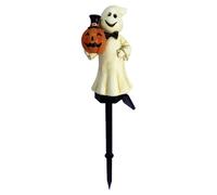 Halloween Solar Lights, Pack of 4 Garden Pumpkin Ghost Path Lights, Outdoor Solar Decoration, Weatherproof, Patio Solar Lights, Waterproof Solar Ghosts Garden Stake Lights for Outdoor Pathway