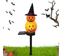 Halloween Solar Pathway Lights - Waterproof Halloween Pumpkin Lights,Pumpkin Garden Stake Lights for Outdoor, Yard, Patios, Gardens, Sidewalks, Paths, Lawns, Driveways