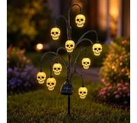 Halloween Solar Tree Stump Light, Cute Glowing Ghost Outdoor Decor, Twinkling Pathway Light, Magical Vintage Lantern, Rustic Fall Porch Decoration, Witch Hat, Black Cat, Patio，F