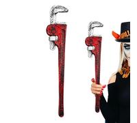 Halloween Spanner Prop - Blood Stained Wrench Tool Spooky Real Look Playful Prank Scene Enhancement Horror Atmosphere Tool | Maker Costume Accessories Dra