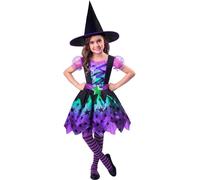 Halloween Spell Casting Witch Costume Girls 5-6 Years