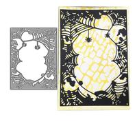 Halloween Spide Frame Metal Die Cuts Dies Stencil, Halloween Cutting Dies Cut Stencils DIY Scrapbooking Cards Photo Album Craft Decorative Embossing Paper Dies for Album Card Scrapbooking Making