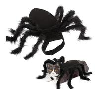 Halloween Spider Costume for Pets - Adjustable Dog Cat Spider Costume Comfortable Funny Pet Outfit for Halloween, Theme Parties, Photos, Elderly or Shy Animals, Ideal for