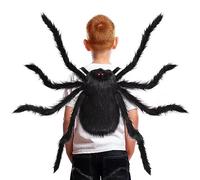 Halloween Spider Costume Giant Spider Backpack with Straps Halloween Candy Bag Horror Spider Props Decor Large Black Spider for Halloween Party Dress Costume Accessories Decorations (56x48x48cm)