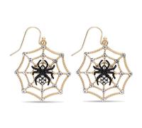 Halloween Spider Earrings, Fashion Spider Spooky Cobweb Earrings Halloween Earring Jewelry for Women Spider Earrings Dangle for Girls Women Accessories