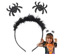Halloween Spider Headband | Elastic Spider & Ghost Headband For Girls Women | Fun Halloween Costume Accessory | Ideal For Large Comfortable Fit For Parties, Cosplay, Trick-or-Treat, Dress-Up