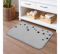 Halloween Spider Quick Dry Bath Mat, Black Spider Web Absorbent Non Slip Shower Mat, Decorative Memory Foam Washable Bath Rugs for Bathroom Toilet Restroom 20x32 Inch