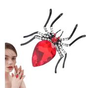 Halloween Spider Rings for Women - Rhinestones Gothic Rings - Halloween Finger Ring Open Adjustable Spider with Rhinestones Decor for Creepy Party Favors