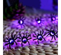 Halloween Spider String Lights - 2M 20 LED Pumpkin Decorative Lights Battery Operated for Party Indoor Outdoor Decorations (Spider)