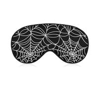 Halloween Spider Web Cobwebs Sleep Mask for Women Men Soft Eye Masks Adjustable Blindfold Sleeping Shade Cover 8 X 4 Inch