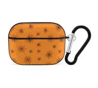 Halloween Spider Web Compatible with Airpods Pro Case Cover Hard Cases with Durable Hanging Buckle Charging Visible LED