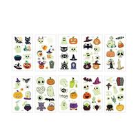 Halloween spider web luminous tattoo stickers, cartoon luminous holiday party decoration tattoo stickers
