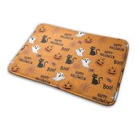 Halloween Spider Web Pumpkins Cat Black Door Mats Absorbent Bathroom Rug Soft Bathmat For Entryway Patios Front Back Door 40X60Cm