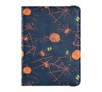 Halloween Spiders Night Family Travel Leather Passport Holder Waterproof Passport Covers for Men Trip Document