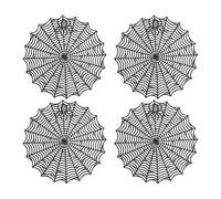 Halloween Spiders Web Placemats Sturdy PVC Materials Multipurpose Table Decors for Scary Party Dinner or Everyday Use Spiders Web Party Dining Accessories