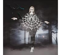 Halloween Spiderweb Poncho Costume Lace Fancy Dress Spider Web Cloak Cape Ghost Witch Dress Up Costume Outfit Shawl Wrap Gothic Witch Wizard Cape Costume Accessories for Cosplay Carnival Night Club
