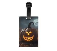 Halloween Spirit Pumpkin Luggage Tags For Suitcase Durable ID Tags Bag Tags For Easy Recognition Bags Necessary For Travel