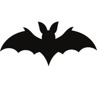 Halloween Spooky Bat Vinyl Decal Sticker for Car/Window/Wall (Black Matt)