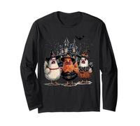 Halloween Spooky Chickens Funny Chicken Halloween Costume Long Sleeve T-Shirt