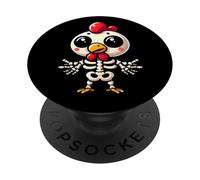 Halloween Spooky Cute Chicken Skeleton Funny Farm Animal PopSockets Adhesive PopGrip