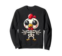 Halloween Spooky Cute Chicken Skeleton Funny Farm Animal Sweatshirt