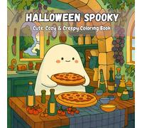 Halloween spooky: Cute, Cozy & Creepy Coloring Book for Adults, kids and Teens Featuring Adorable Creatures and Hygge Moments for Relaxation (Halloween Coloring Book)