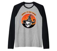 Halloween Spooky Dress to Distress Skeleton Trick or Treat Raglan Baseball Tee