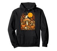 Halloween Spooky Frog On Mushroom In A Enchanted Forest Pullover Hoodie