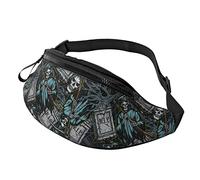 Halloween Spooky Grim Reaper Scythe Crossbody Bag Runner Small Hip Pouch Bum Bag Running Waistpack Bumbag Beltbag Sport Slim Fashionable for Jogging Hiking Woman