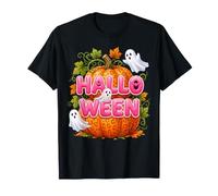 Halloween Spooky Leopard Pumpkin Cute Ghost Fall T-Shirt