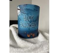 Halloween Spooky Scene Edible Cake Wrap, A4 Premium Icing Sheet, Dark Blue Design with Jack-o'-Lanterns, 29.7 x 21 cm