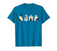 Halloween Spooky Season Women Cute Black Cat Ghost Fall T-Shirt